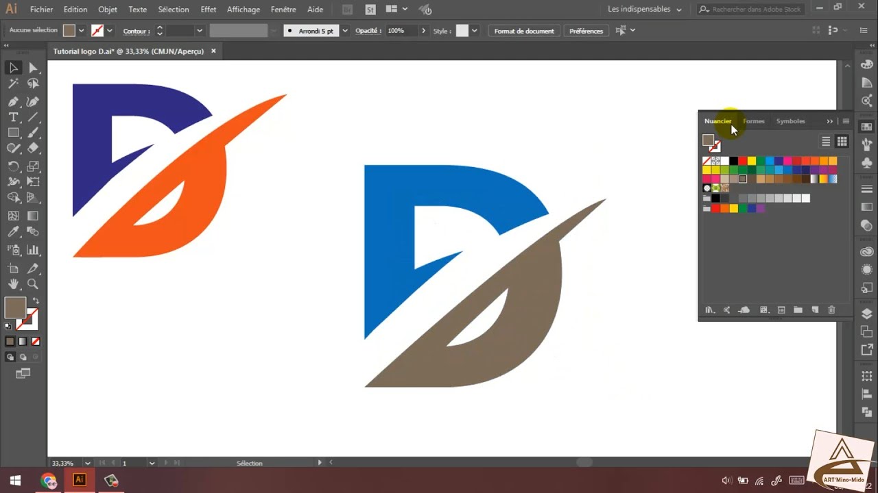 Créer un logo de lettre D dans Adobe Illustrator