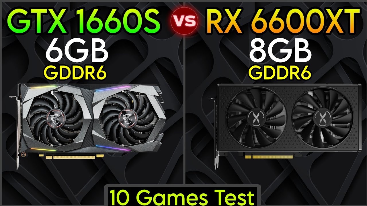 【ぽっぽ 】6600XT 2枚、1660 Super 9枚 GTX 1660 Super vs RX 6600 XT - Test In 10 Games - How Big
