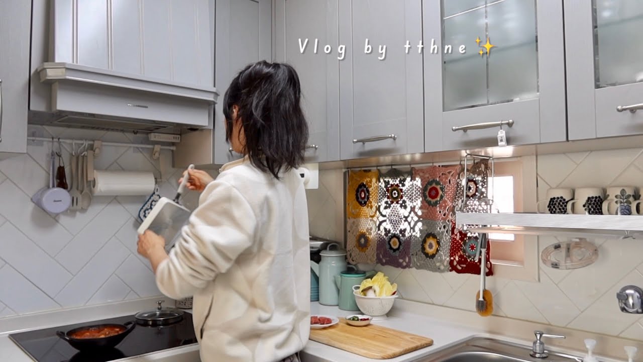 Вязание шарфа крючком холодной зимой! Вкус, любимый корейцами🤍 Для меня еда!