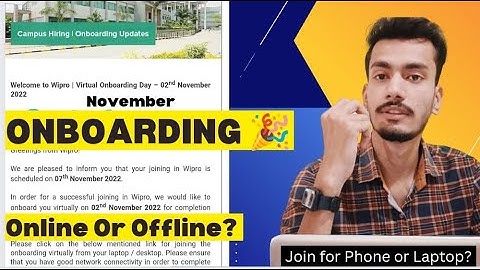Wipro Onboarding on 2 November |  is It online or Offline | WIMS