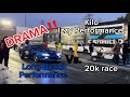 Izzy performance kilo vs long beach performance 20k race drama racing drama nitrous turbo 660