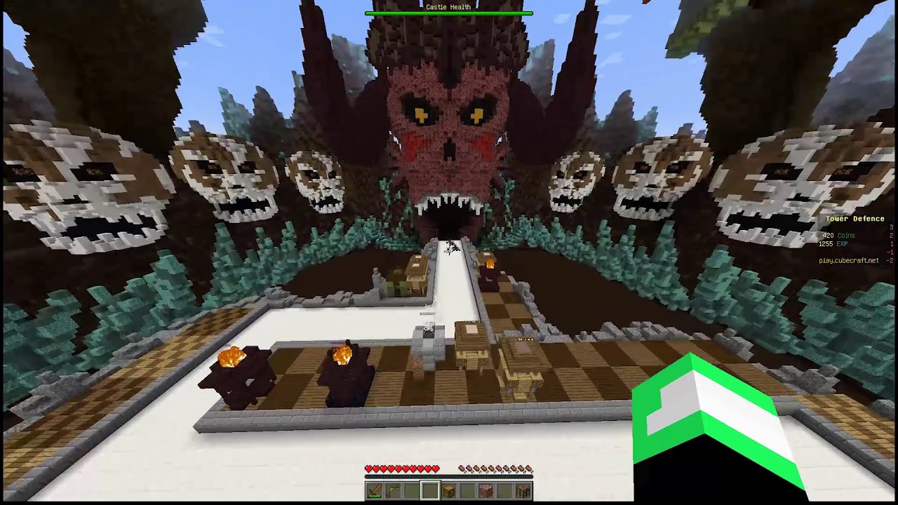 Первая битва, защищаем нашу башню! (Minecraft Tower Defense)