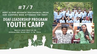 #7/7 - Deaf Leadership Program - Youth Camp - Testimonial From Campers