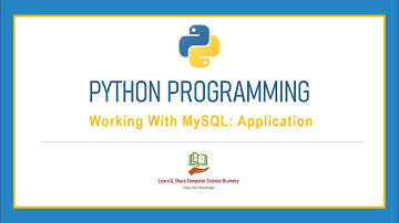 Python Programming - 29 - Working with MySQL Database - Application | Python Programming in Tamil