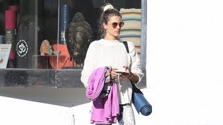 Alessandra Ambrosio Looks Red Carpet Ready Even After Steamy Yoga Session