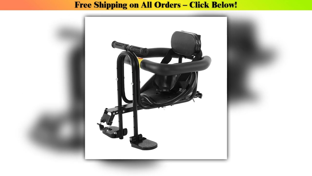 Lixada Front Bicycle Seat Child Safety Child Saddle with Pedals and Support for MTB Road Bike