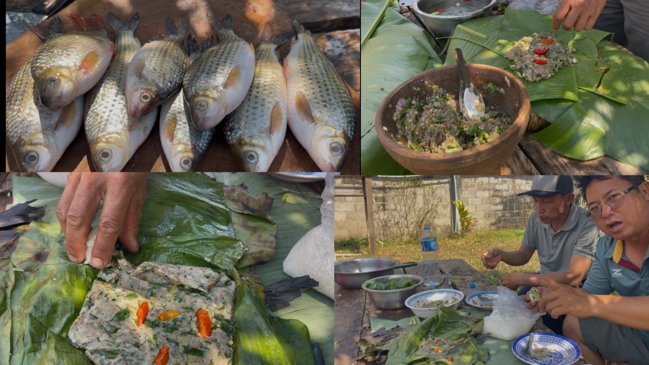 Приготовьте вкусные рыбные котлеты на банановых листьях. 11/2/2026