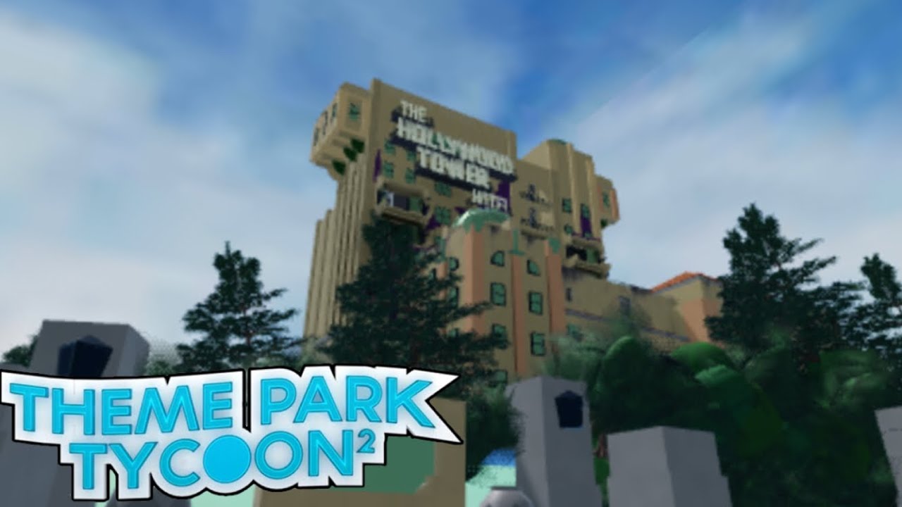 Tower of terror tpt2 theme Park tycoon 2 Hollywood tower hotel #towerofterror #hollywoodtowerhotel 