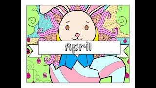 April and Easter-Themed Printable Coloring Pages & Journal Planner Pages Pack #1