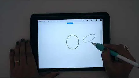 Como fazer linha reta Procreate?