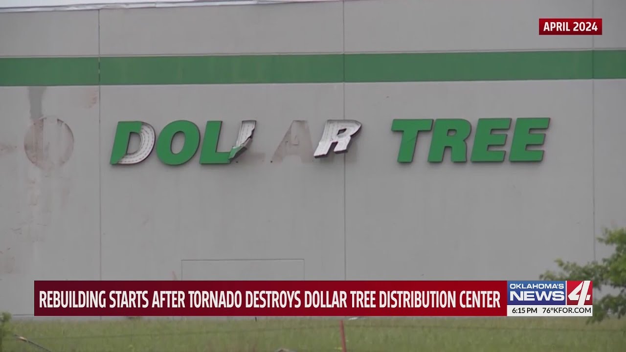 Rebuilding starts after tornado destroys Dollar Tree distribution center