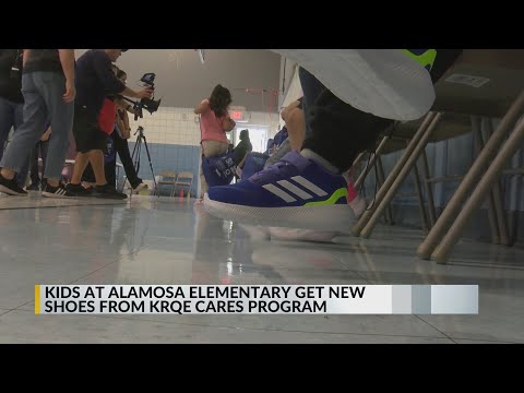 KRQE Cares Shoes for Kids visits Alamosa Elementary School