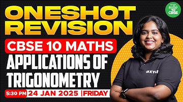 🤗ONE SHOT Revision: Applications of Trigonometry  | Sreeshma Maam  |Xylem CBSE 10 Tamil
