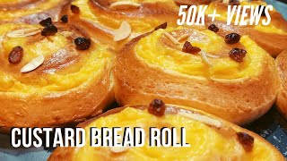 CUSTARD BREAD ROLL | SOFT AND CREAMY ROLL