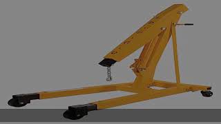 Vestil EHN-60-T Yellow Engine Hoist Telescopic Legs, 6000 lb. Capacity