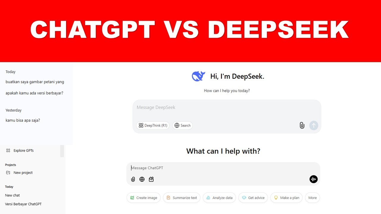ChatGPT VS Deepseek - Mana yang Lebih Baik ??? - YouTube