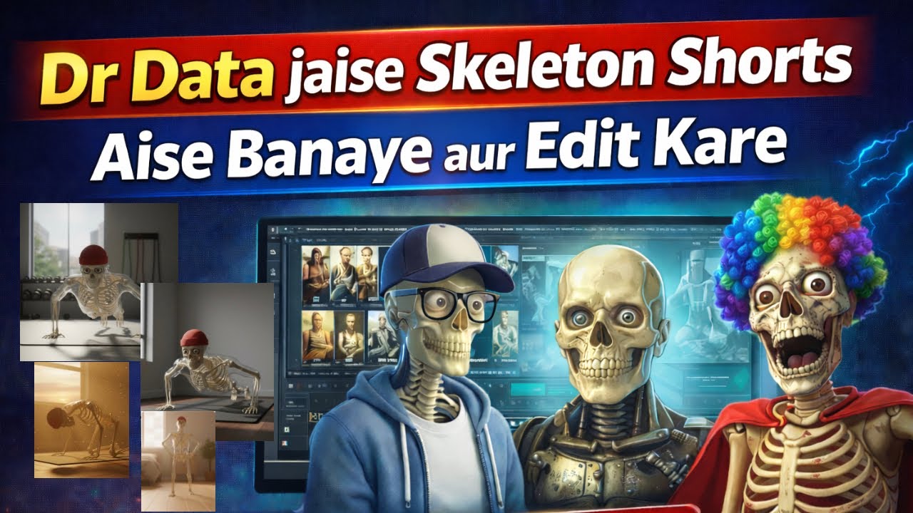 how to make videos like dr data | skeleton video kaise banaye | dr data ...