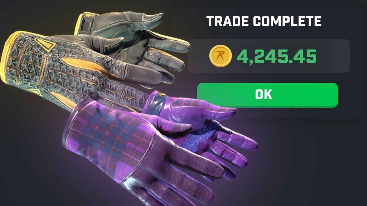 depositing 2 GLOVES onto CSGORoll