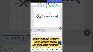Design Plumbing Business Logo, Business Card & Facebook Cover on Mobile Browser #plumbing