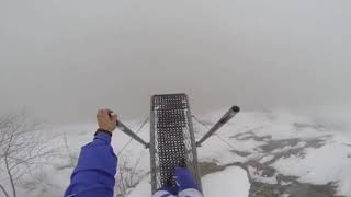 Skydiver BASE jumps into the unknown