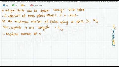 There are 10 points in a plane of which no three points are collinear