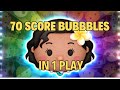 [NO BUBBLE BOOSTER] Disney Tsum Tsum: 70 Score Bubbles in 1 play