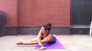 Prone Twist Yoga Pose with Rebecca Pacheco