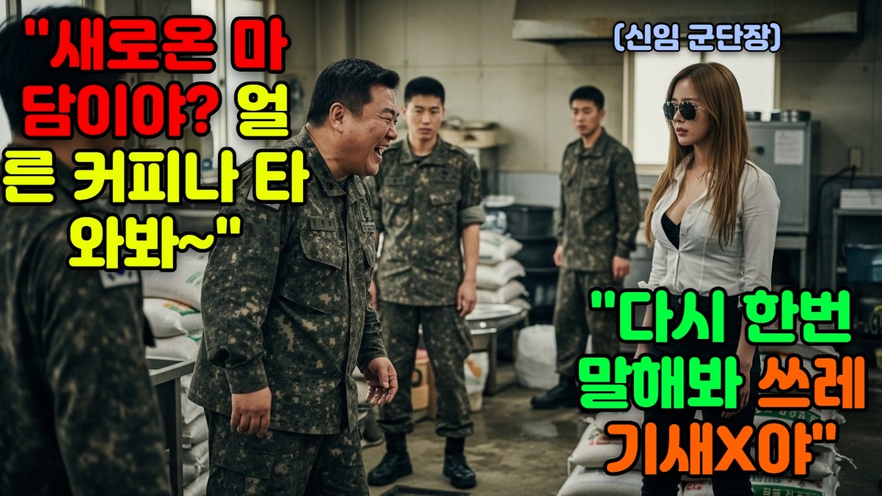 🌟707 특임대 출신!! 취사병 괴롭히던 행보관이 여자 사령관에게 성희롱 발언을 했습니다. 
