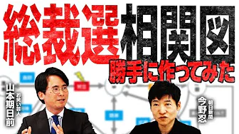 【独自分析】自民党総裁選相関図を勝手に作って分析してみた！【朝日新聞・今野忍×山本期日前】｜選挙ドットコム