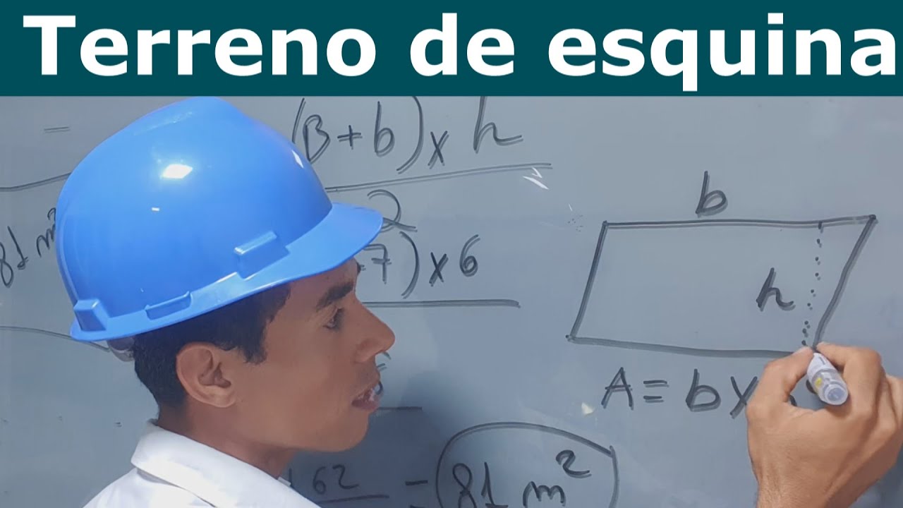 Como cálcular a area de um terreno de esquina - YouTube