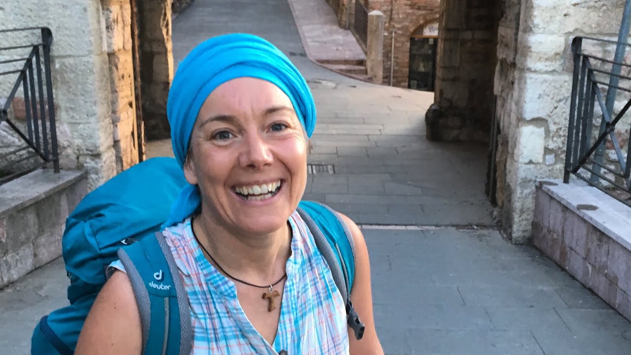 Mon arrivée à pied à Assise