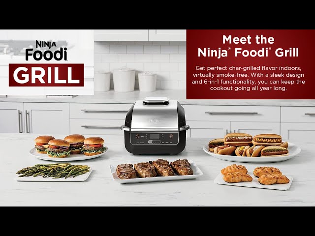 Ninja EG201 Foodi 6-In-1 Indoor Grill, Ninja Foodi Grill Recipes, Ninja  Foodi Grill