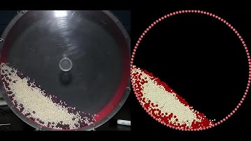 Simulation vs. physical experiment of granular segregation in a rotating drum