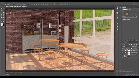 3DsMax Tutorials, Tutorial on Texturing & Lighting a Cafe Interior Furniture in 3dsmax ( Part 7)