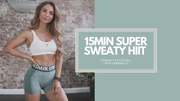 15 MIN SUPER SWEATY HIIT WITH WEIGHTS | Workout by Evelina