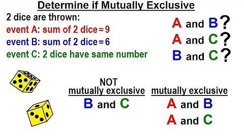 Statistics: Ch 4 Probability in Statistics (33 of 74) How to Determine if Mutually Exclusive?