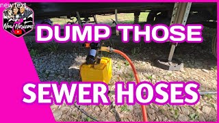 Dumping The Sewer Hoses/Macerator Pump/#maceratorpump #rvmaintenance #rvlife 