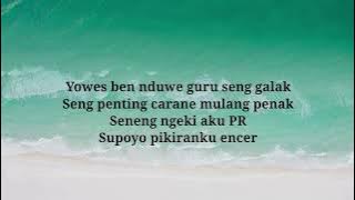 Instrumen Parodi Lagu Padus 'Guru Galak' yang di Aransement oleh Padus Melody Syurgawi