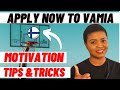 Apply now to vamia college finland  motivation  stepbystep application guide