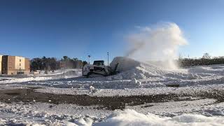 5 Mins of snow blowing  High Flow Skid Snow Blower, Massive Snow Blowers, Bobcats and more