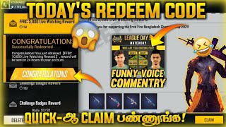 FF Redeem Code Today Tamil ||free fire today Redeem Code||free fire india official today redeem code