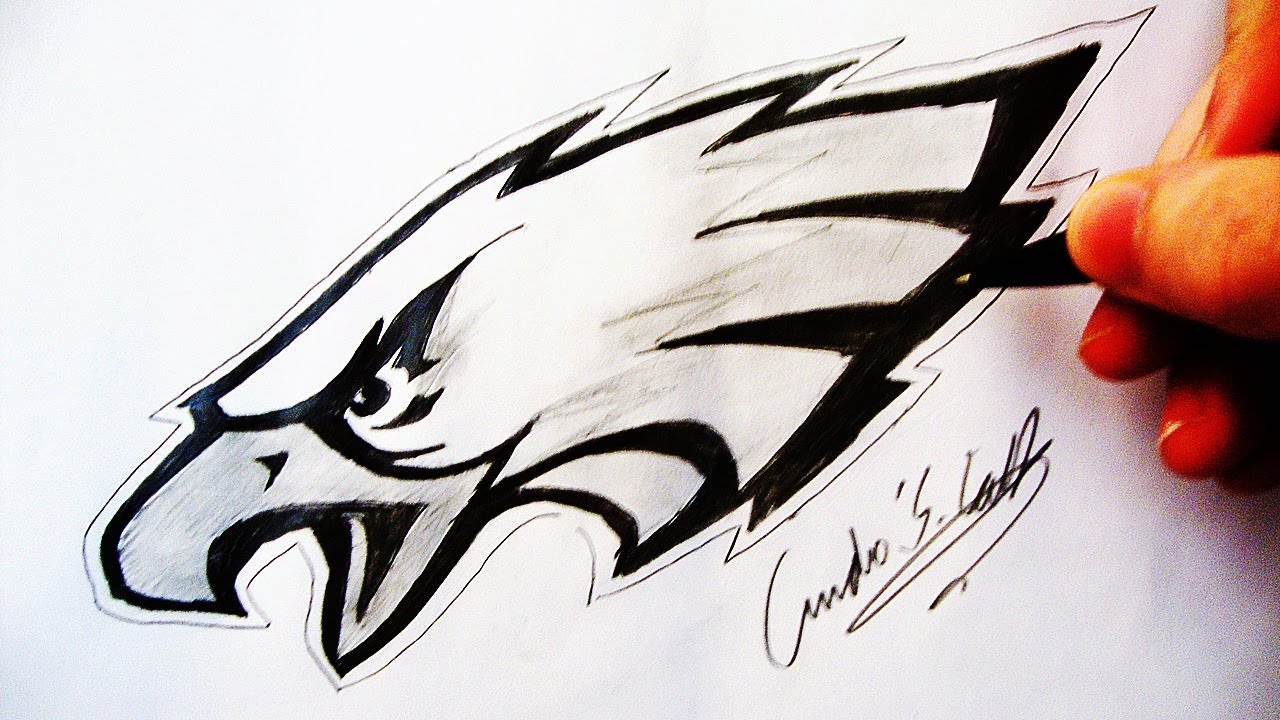 Como Desenhar a logo Philadelphia Eagles - (How to Draw Philadelphia