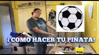 COMO HACER PIÑATA DE PELOTA DE FUTBOL  #piñatas #tutorial #viral #pinata