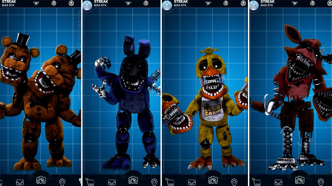 FNAF AR Creepy Animatronics Jumpscare & Workshop Animations 