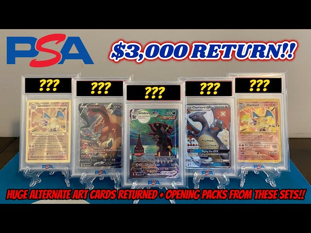 INSANE!! My $3,000 PSA GRADED POKEMON CARD RETURN!! So many ALTERNATE ARTS + Pokemon Card Opening!! - YouTube INSANE!! My $3,000 PSA GRADED POKEMON CARD RETURN!! So many ALTERNATE ARTS + Pokemon Card Opening!! - YouTube