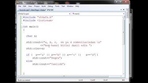 C++ dərs 17 Mürəkkəb  Şərti ifadələr Və ya operatoru