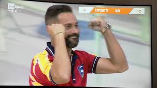 Ultima giocata 8 e 4 12 Roberto Moi campione d'Italia (immagini RaiSport)