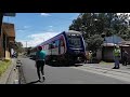 Trenes nuevos de Costa Rica en pruebas por San Joaquín de Flores
