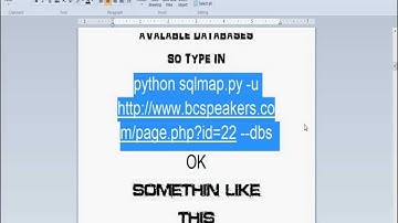 Backtrack 5 r1 SQL attck (working) using sqlmap 100%