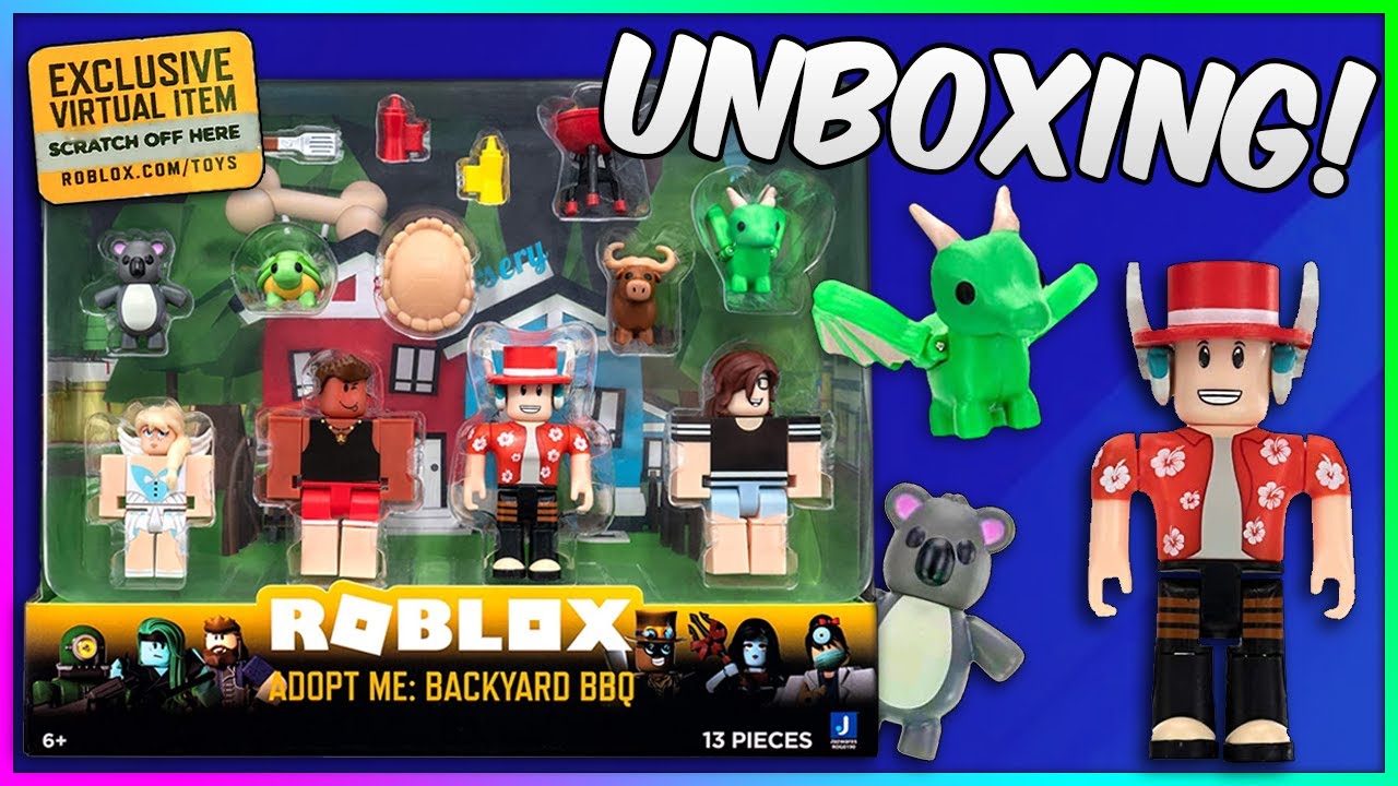 Roblox Celebrity Collection Adopt Me Backyard BBQ Four Figure Pack 13 Piece  NEW 